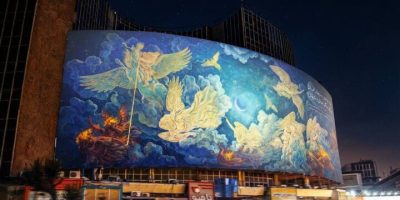 رونمایی از دیوارنگاره رمضانی میدان ولیعصر (عج)